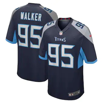 mens nike demarcus walker navy tennessee titans game player